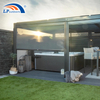 Pergola motorisée bioclimatique d'écran de rouleau d'ombre de toit à persiennes en aluminium imperméable extérieur à vendre