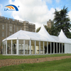 Tente de chapiteau mixte blanche de luxe avec parois latérales pour les mariages sur pelouse