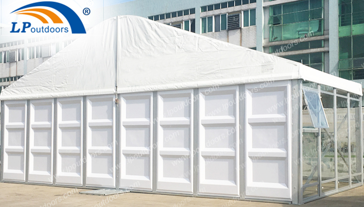 Petite tente de chapiteau arcum imperméable blanche de 10 m avec murs en ABS