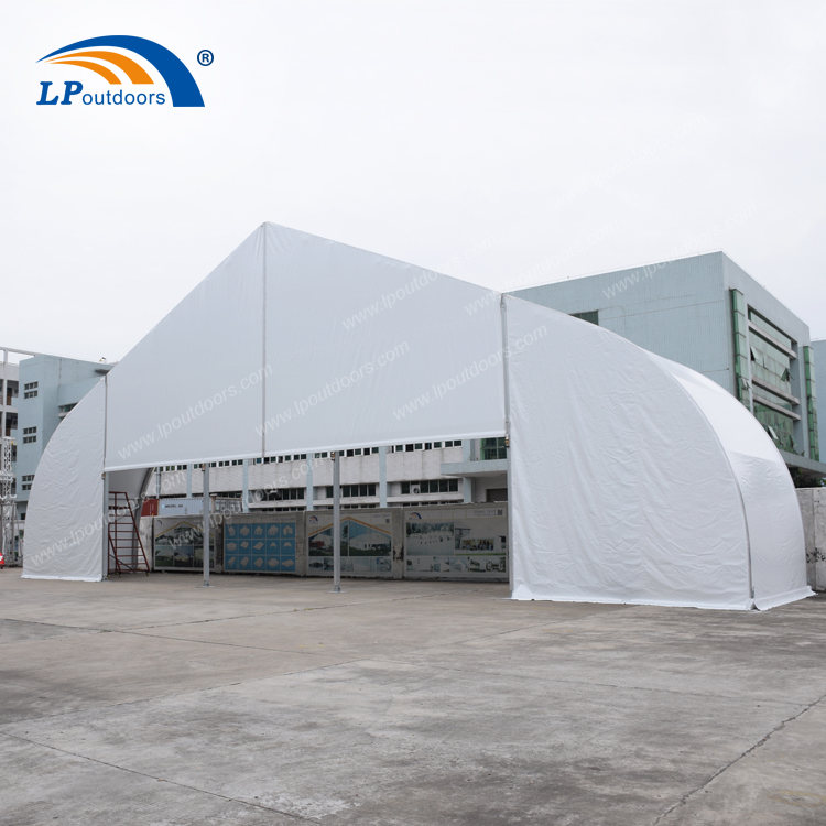 Tente de courbe de tente de structure de cadre en aluminium d'envergure claire de 25 m pour le stockage d'avions