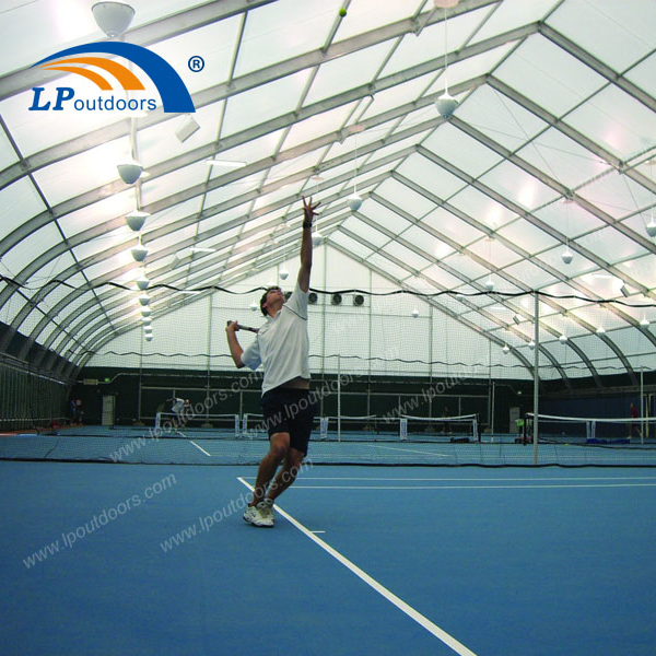 Tente pour terrains de sport de plein air, cour de Tennis, tente courbée pour terrain de Football, terrain de Badminton, tente à toit incurvé à vendre