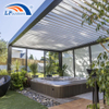 Couverture d'auvent bioclimatique au Design de luxe moderne, persienne étanche, persienne de toit, Gazebo, Pergola extérieure en aluminium