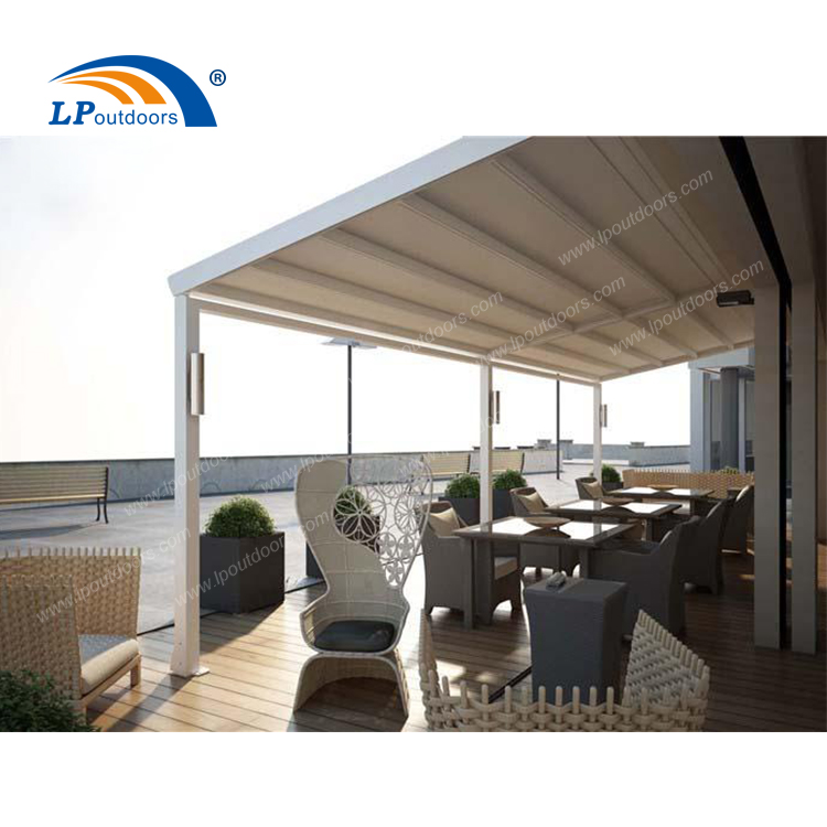 Pergola de toit rétractable en aluminium de parasol de luxe